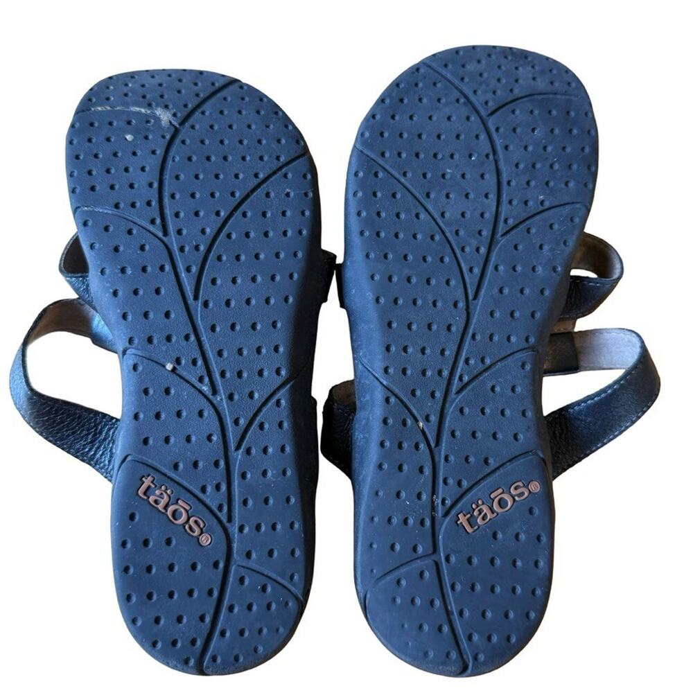 Taos Prize 4 Slide Sandals Slip On Slides Black Leather Comfort Shoes Summer 7 - Picture 4 of 16